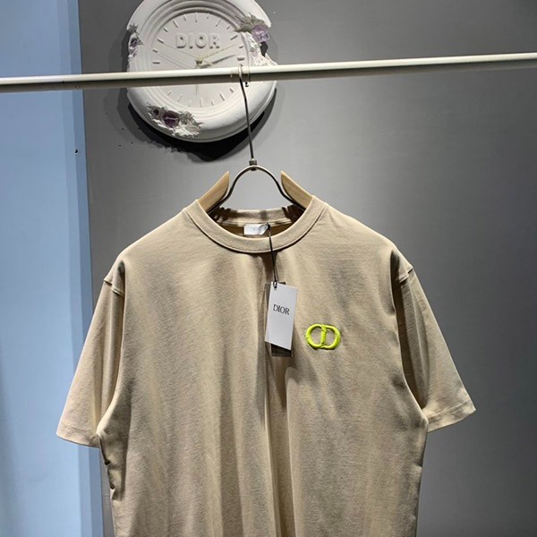 高品質 ディオール コピー CDアイコン Tシャツ 刺しゅう クルーネック 2色 013J600A067